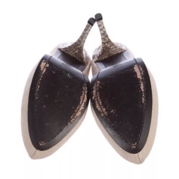 ELIZABETH & JAMES WOVEN SNAKE PRINT HEEL PUMPS 9 - Picture 6 of 8